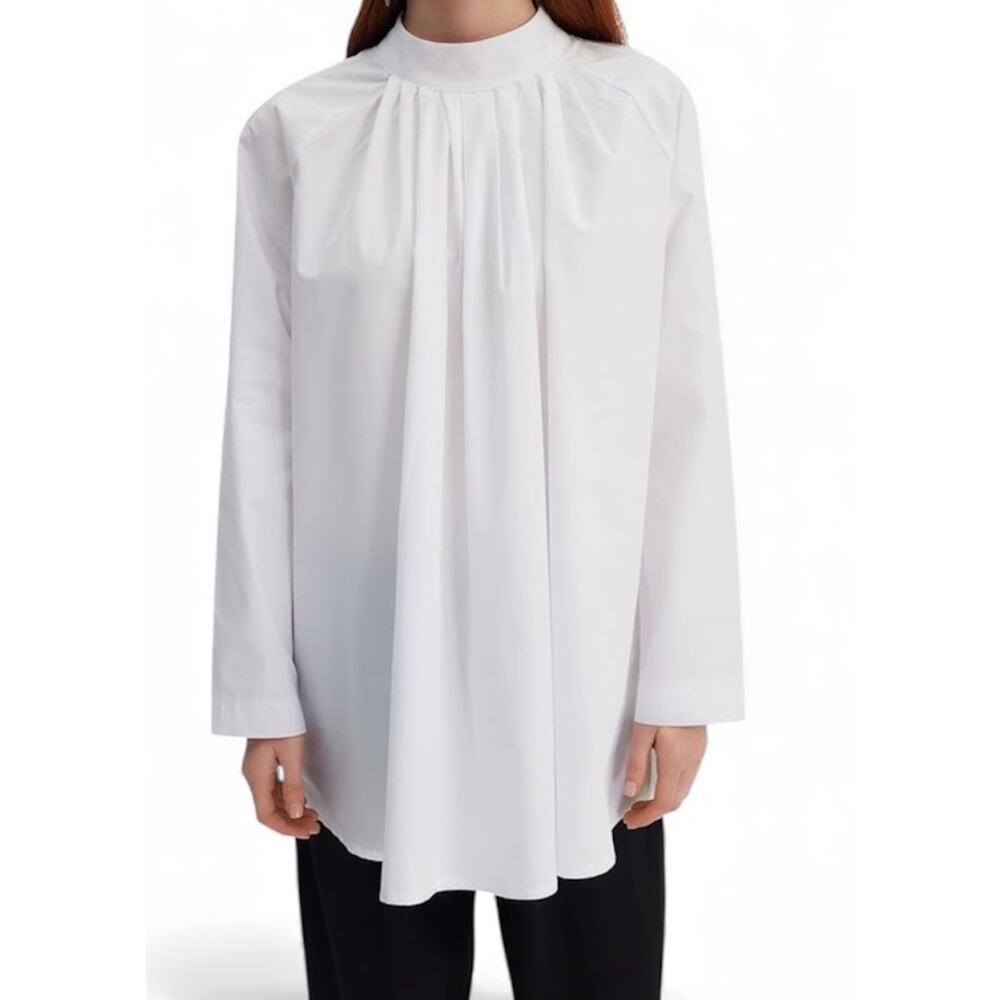 Trendyol x Kevser Sarioglu tunic white 100% cotton loose fit size 44